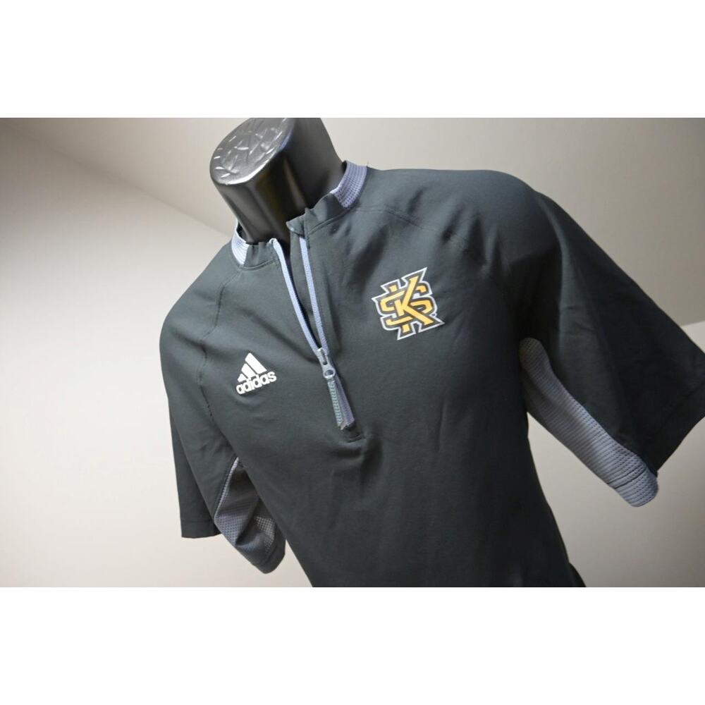 Adidas Golf 1/4 Zip ClimaLite KSU Owls Kennesaw State Golf Shirt Mens Size Small